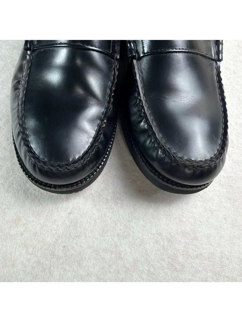 Fluchos Stamford F0047 Men's 7 Black Leather Penny Loafer Shoes Lightweight NWOB